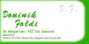dominik foldi business card