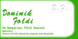 dominik foldi business card